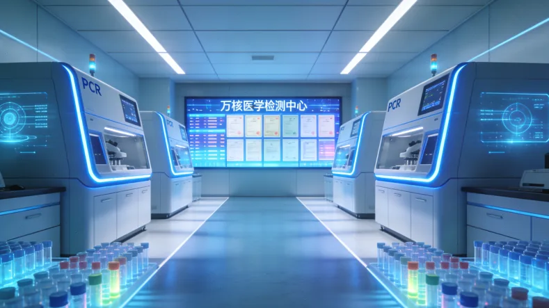 医生正在进行经阴道超声检查的操作示意图