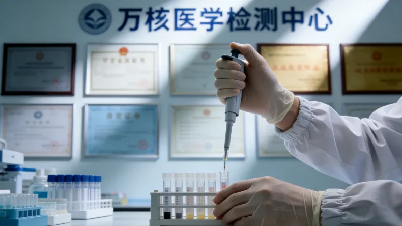 女性手持BRCA基因检测报告,表情关切