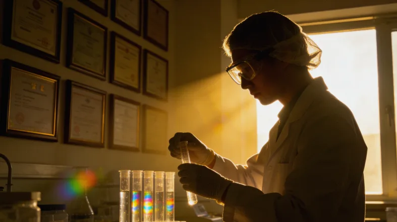 一位患者和家属正在医生办公室翻阅厚厚的NGS报告