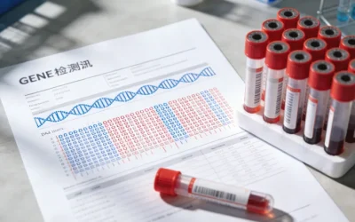 医生与患者共同查看病理报告的场景