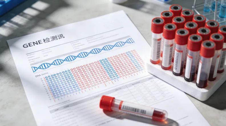 医生与患者共同查看病理报告的场景