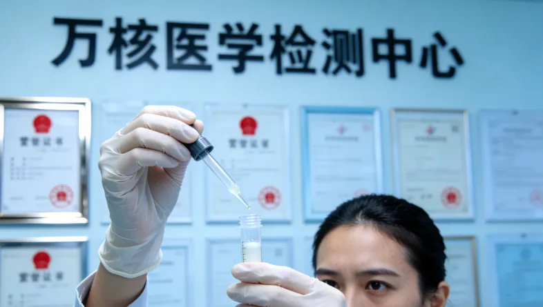 一位中年女性患者与医生认真交谈