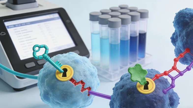 医生与患者共同查看复查CT影像胶片