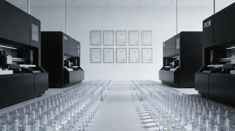 一位患者正在查看基因检测报告,表情疑惑。