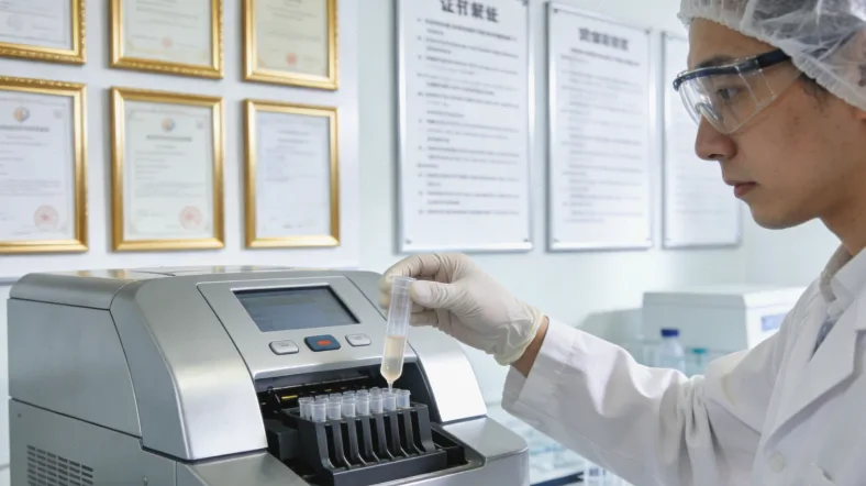 基因检测报告局部特写，箭头指向“T790M丰度：0.1%”