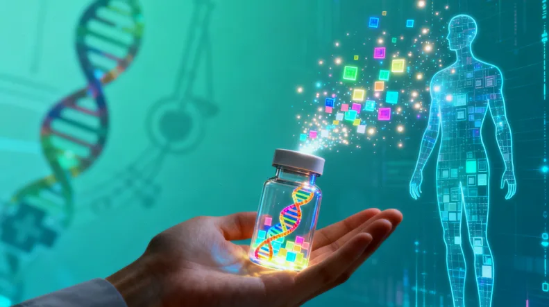 医生与患者共同查看基因检测报告的场景