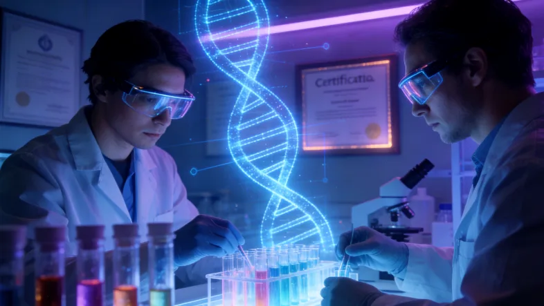 肺部健康结构与间质性肺炎对比示意图