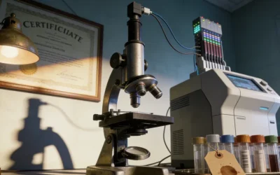 显微镜下MSI-H胆管癌免疫组化染色图