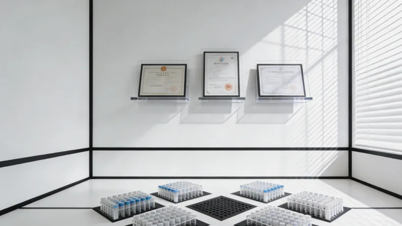 显微镜下视野：棕色染色的肿瘤细胞