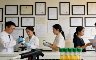 肺癌细胞PD-L1（绿色）与T细胞PD-1（红色）结合示意图