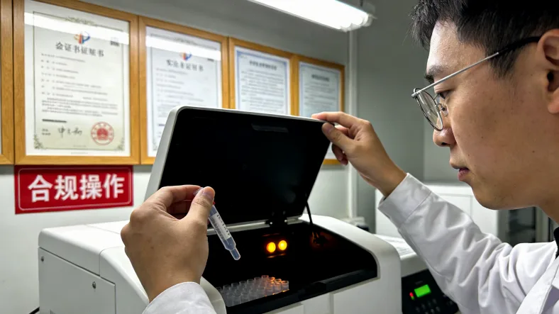 新旧组织切片染色对比示意图